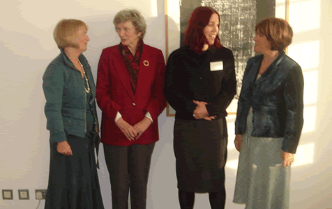 From left to right Ms. Fionnuala Kelly, Ms. Monica Fitzgerald, Dr. Deirdre Ward and Marie Greene