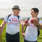 Cha-cha the Camino for CRY with Aidan O'Mahony! Five time All-Ireland winner and the country's first winner of Dancing With The Stars, Aidan O’Mahony, is calling on the public to join him in walking the Camino de Santiago to raise vital funds for Cardiac Risk in Young (CRY) Ireland to save young lives from Sudden Cardiac Death on 7-14th September. Pictured at the launch from left; are Liam Herlihy from CRY and Aidan O' Mahony. To find out how you can join Aidan on the Camino see cry.ie. Pic: Pauline Dennigan